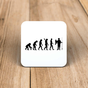 Evolution Of An Angler - Novelty Coaster - Slightly Disturbed - Image 1 of 1
