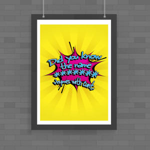 Personalised Name Rhymes with Cunt - Rude Posters - Slightly Disturbed - Image 1 of 1