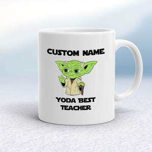 Personalised Yoda Best Teacher - Novelty Mugs - Slightly Disturbed - Image 1 of 14