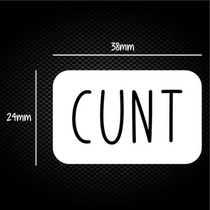 Cunt - Rude Sticker Packs - Slightly Disturbed - Image 1 of 1
