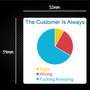 The Customer is Always - Rude Sticker Packs - Slightly Disturbed - Image 1 of 1