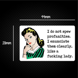 I Do Not Spew Profanities - Rude Sticker Packs - Slightly Disturbed - Image 1 of 1