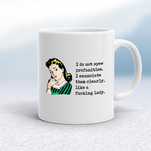 I Do Not Spew Profanities - Rude Mugs - Slightly Disturbed - Image 1 of 14