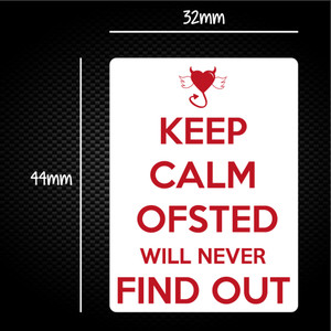 Keep Calm Ofsted Will Never Find Out - Novelty Sticker Packs - Slightly Disturbed - Image 1 of 1