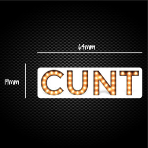 Cunt Lights - Rude Sticker Packs - Slightly Disturbed - Image 1 of 1