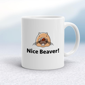 Nice Beaver (Coloured) - Novelty Mugs - Slightly Disturbed - Image 1 of 14