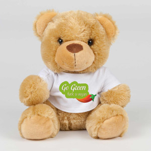 Go Green Fuck A Vegan - Rude Swear Bear - Slightly Disturbed - Image 1 of 2