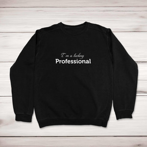 I'm A Fucking Professional - Rude Sweatshirts - Slightly Disturbed - Image 1 of 2