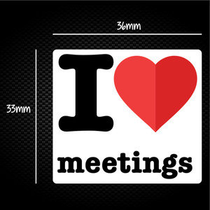 I Love Meetings - Novelty Sticker Packs - Slightly Disturbed - Image 1 of 1