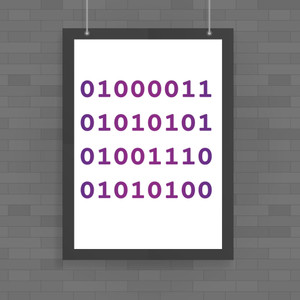 Binary Cunt - Rude Posters - Slightly Disturbed - Image 1 of 1