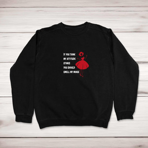 Attitude Stinks - Rude Sweatshirts - Slightly Disturbed - Image 1 of 1
