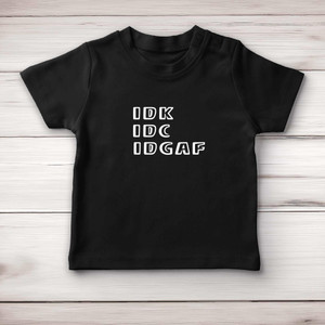 IDGAF - Novelty Baby T-Shirts - Slightly Disturbed - Image 4 of 4