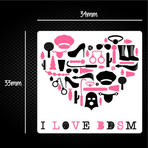 I Love BDSM - Rude Sticker Packs - Slightly Disturbed - Image 1 of 1