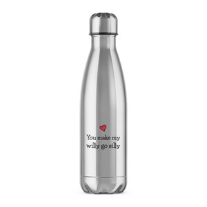 You Make My Willy Go Silly - Rude Water Bottles - Slightly Disturbed - Image 1 of 2