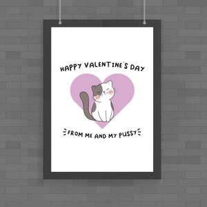 Happy Valentine's Day From Me - Rude Posters - Slightly Disturbed - Image 1 of 2