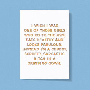 I Wish I Was - Rude Greeting Card - Slightly Disturbed - Image 1 of 2