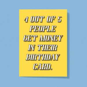 4 Out Of 5 People - Novelty Greeting Card - Slightly Disturbed - Image 1 of 1