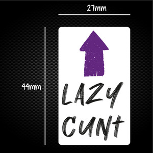 Lazy Cunt - Rude Sticker Packs - Slightly Disturbed - Image 1 of 1
