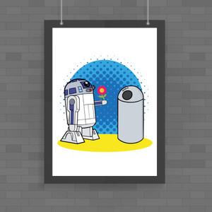 R2D2 In Love - Geeky Posters - Slightly Disturbed - Image 1 of 1