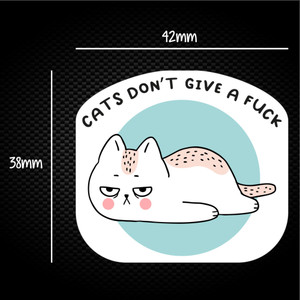 Cats Don't Give A Fuck - Rude Sticker Packs - Slightly Disturbed - Image 1 of 1