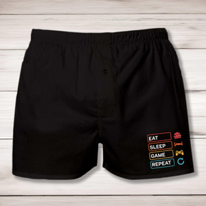 Eat Sleep Game Repeat - Geeky Men's Underwear - Slightly Disturbed - Image 1 of 2