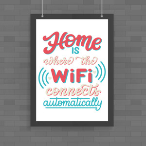 WiFi Connects Automatically - Geeky Posters - Slightly Disturbed - Image 1 of 1