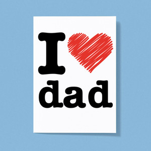 I Heart Dad - Novelty Greeting Cards - Slightly Disturbed - Image 1 of 1