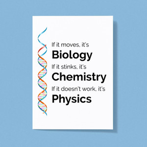 Biology, Chemistry, Physics - Geeky Greeting Cards - Slightly Disturbed - Image 1 of 1