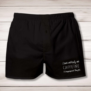 Caffeine & Inappropriate Thoughts - Novelty Men's Underwear - Slightly Disturbed - Image 1 of 2