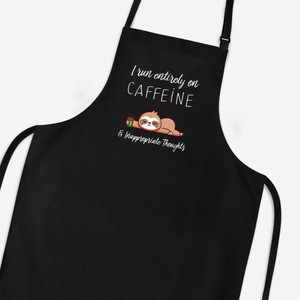 Caffeine & Inappropriate Thoughts - Novelty Aprons - Slightly Disturbed - Image 1 of 3