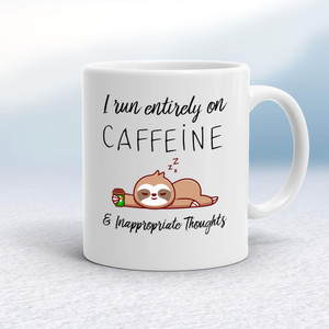 Caffeine & Inappropriate Thoughts - Novelty Mugs - Slightly Disturbed - Image 1 of 18