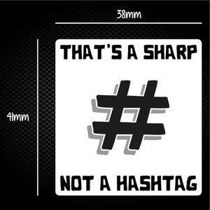 Sharp Not Hashtag - Novelty Sticker Packs - Slightly Disturbed - Image 1 of 1