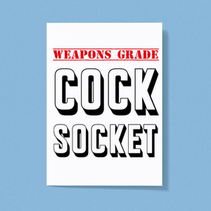 Cock Socket - Rude Greeting Cards - Slightly Disturbed - Image 1 of 1