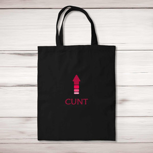 Cunt Arrow - Rude Tote Bags - Slightly Disturbed