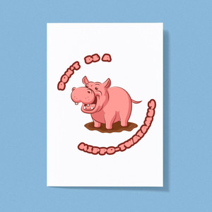 Hippo-twatamus - Rude Greeting Cards - Slightly Disturbed - Image 1 of 1
