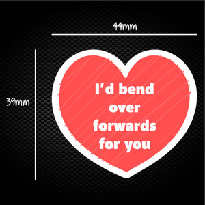 Bend Over Forwards - Rude Sticker Packs - Slightly Disturbed - Image 1 of 1