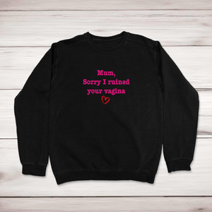 Ruined Your Vagina - Rude Sweatshirts - Slightly Disturbed - Image 1 of 2