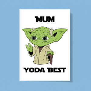 Mum Yoda Best - Geeky Greeting Cards - Slightly Disturbed - Image 1 of 1