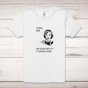 Thanks Mum - Rude Adult T-Shirts - Slightly Disturbed - Image 1 of 6