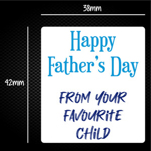Happy Fathers Day - Favourite Child - Novelty Sticker Packs - Slightly Disturbed - Image 1 of 1