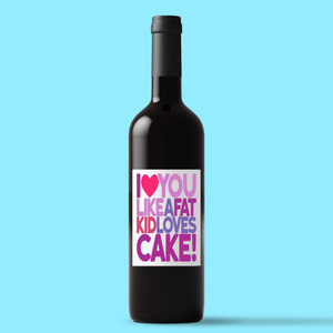 Fat Kid Loves Cake - Novelty Wine/Beer Labels - Slightly Disturbed - Image 1 of 1