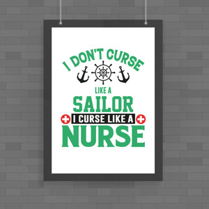 Curse Like A Nurse - Novelty Posters - Slightly Disturbed - Image 1 of 1