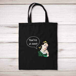 Speech Bubble Cunt - Rude Tote Bags - Slightly Disturbed - Image 1 of 5
