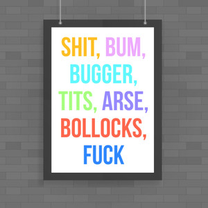 Shit Bum Bugger - Rude Posters - Slightly Disturbed - Image 1 of 1
