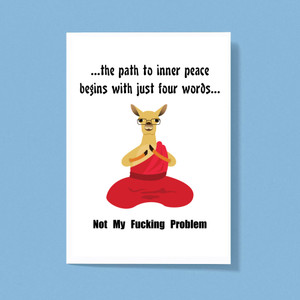 Path To Inner Peace - Rude Greeting Cards - Slightly Disturbed - Image 1 of 1