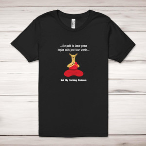Path To Inner Peace - Rude Adult T-Shirts - Slightly Disturbed - Image 1 of 11