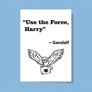 Use The Force - Geeky Greeting Cards - Slightly Disturbed - Image 1 of 1