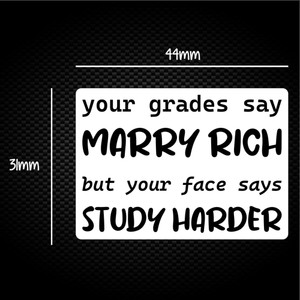 Study Harder - Novelty Sticker Packs - Slightly Disturbed - Image 1 of 1
