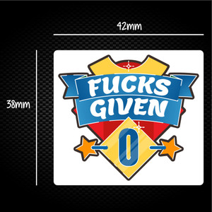 Fucks Given - Rude Sticker Packs - Slightly Disturbed - Image 1 of 1