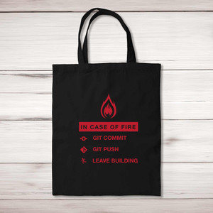 Git Commit - Geeky Tote Bags - Slightly Disturbed - Image 1 of 5